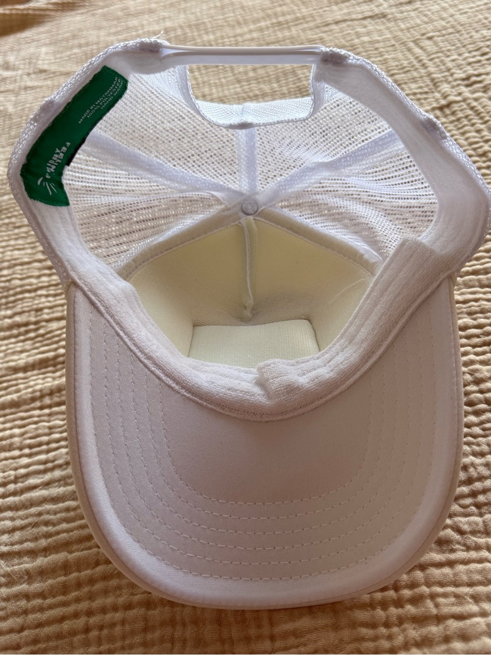 White Trucker Hat with Pink-Trim 'Aloha' Patch - Picture 3 of 4